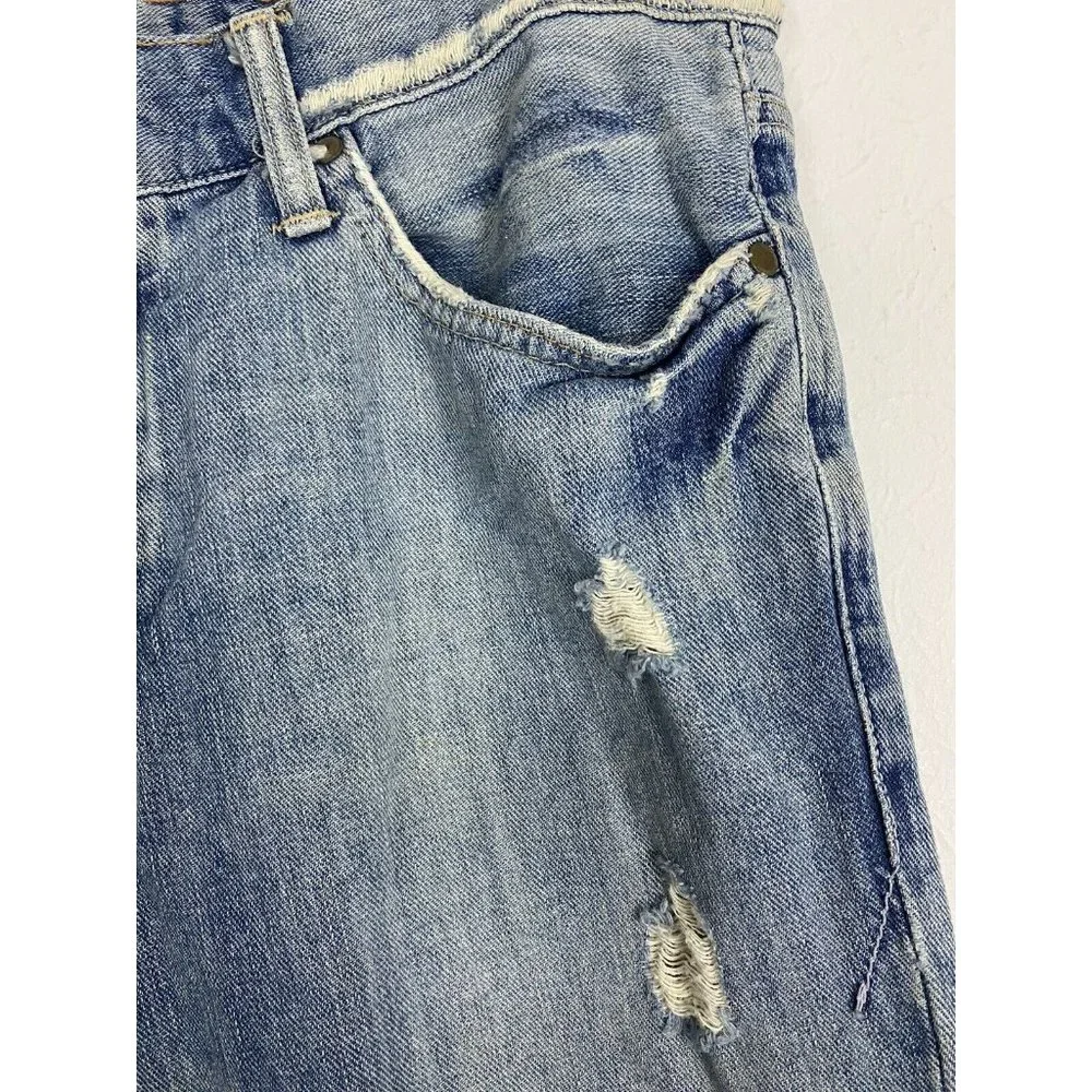 American Eagle Mens Jeans Size 31x30 Button Fly Destressed Holes Cut Hem - Picture 8 of 11